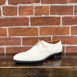 Vintage Church's Cream Leather Derby Shoes Fighting Seal Custom Grade